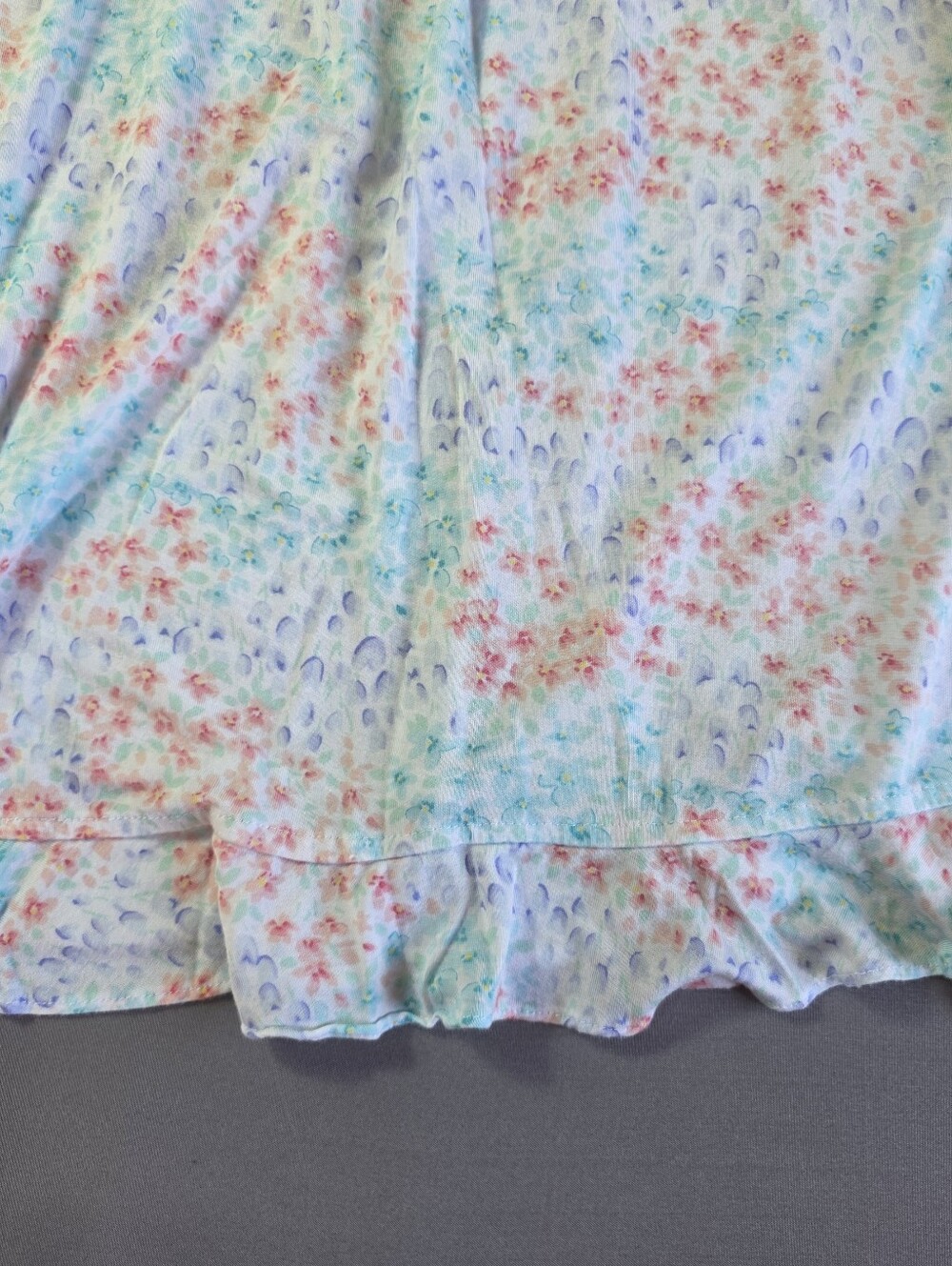 Eileen West Pastel Floral Nightgown - Pink Blue Mint Women'a Size M Cottagecore - Picture 12 of 12